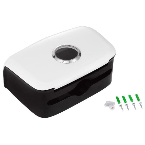 Removable Bathroom Sanitary Products Square Chrome Hand Towel Box With Lock