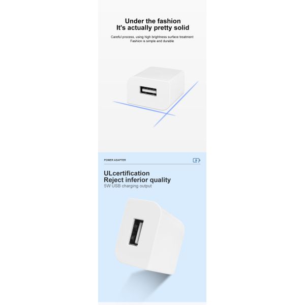 5V 2A EU Plug USB Wall Charger For USB FAN IPAD IP20 Protection Grade CE RoHS