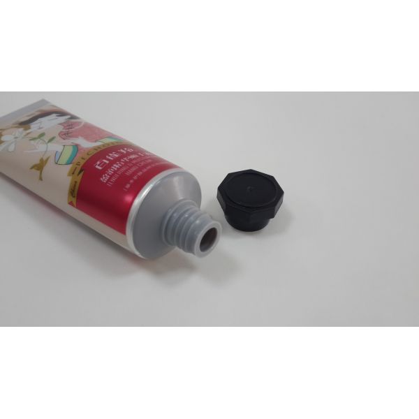 Empty Plastic Cosmetic Tube Containers ABL Tube With Octagonal Cap , Metal Printing
