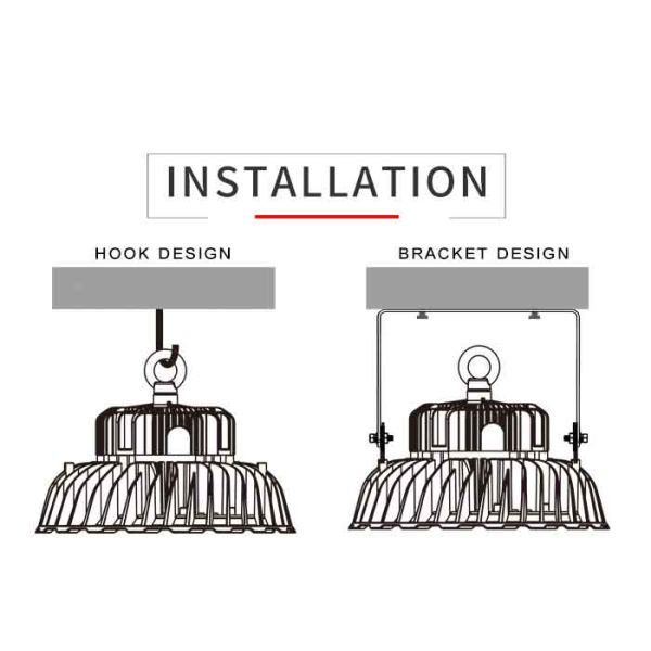 Ultra LED UFO High Bay Light 150W Super 50000 Hours Lifespan Sosen Driver High Power