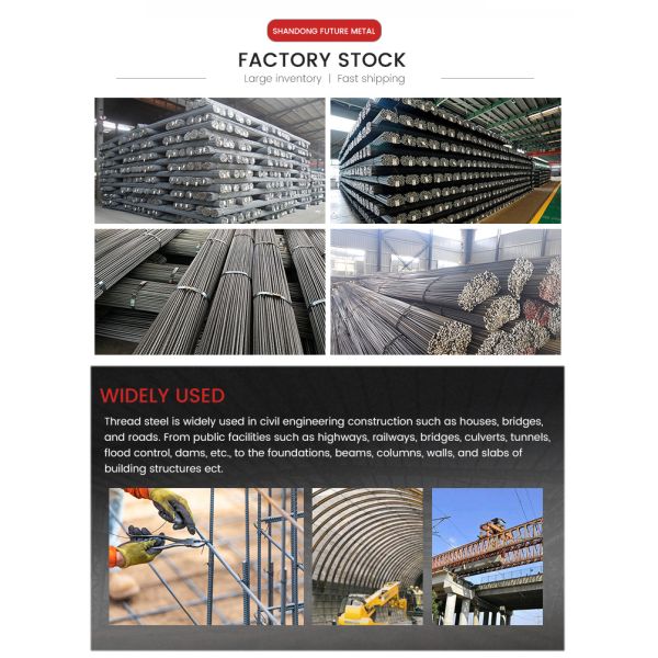 Technology HRB400E HRB500 Carbon Steel Deformed Rebars 12mm for Construction Building