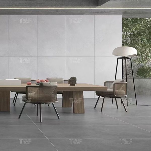Villa Rustic Porcelain Tile 600x1200mm Antibacterial Cement Floor Tiles