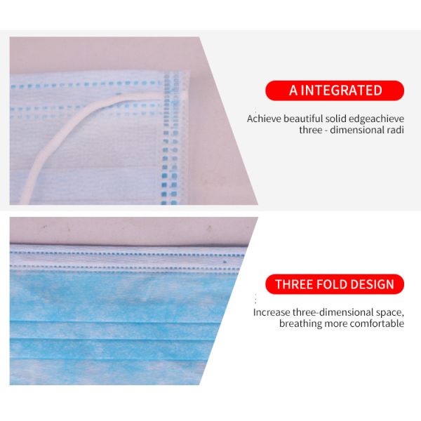 Printing Disposable Mouth Earloop 3 Ply Face Mask