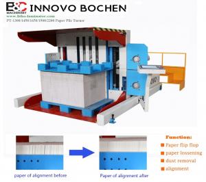 China Automatic Paper Stacker Pile Turner Machine With Aligning And Dust Removing on sale