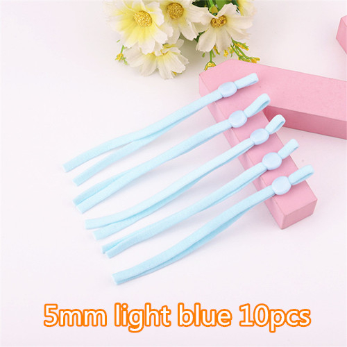 5mm flat adjustable elastic band with buckle earloop cord for facemask earloop strap