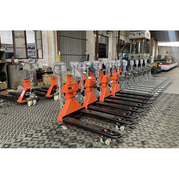 PU Wheels 3000kg Digital Pallet Jack Truck Weight Scale In Industrial Warehouse
