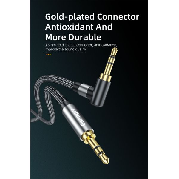 3.5mm AUX Cable Elbow Male To Male Audio Jack Cable 90 Degree