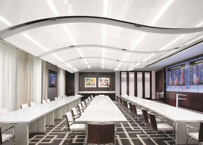 China Architecture Hook On Ceiling System , False Perforated Metal Ceiling Tiles wholesale