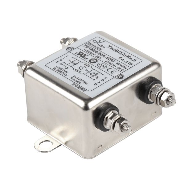 M4 Screw Terminal Single Phase Filter 150KHz-30MHz One-Stage EMI Filter