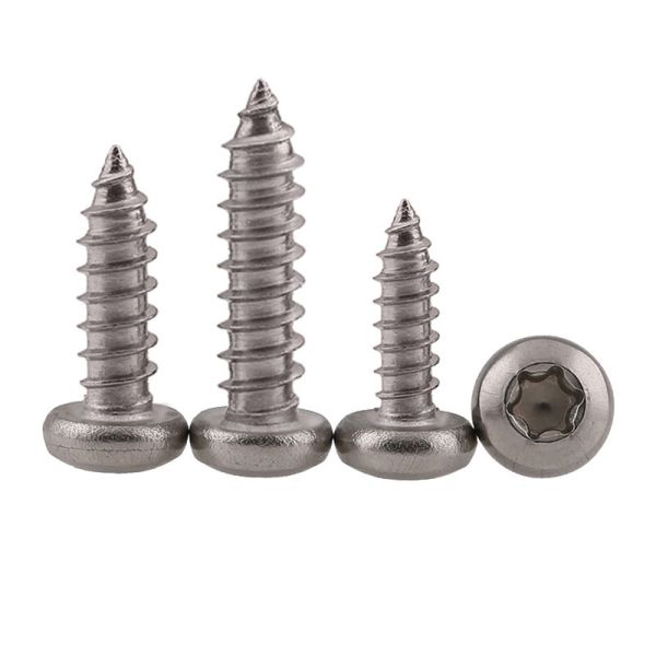 Stainless Steel Torx Drive Pan Head Tapping Screws for Sheet Metal Six-Lobe Drive Pan Head Pointed Screws