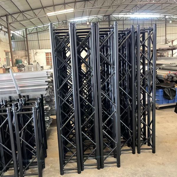 Portable Black Aluminum Spigot Truss Fast Assembly DJ Lighting Truss System For Outdoor Events