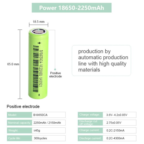 3.6V 2200Mah 2300Mah 2150Mah 18650 Lithium Ion Rechargeable Battery Lithium Ion Power Battery