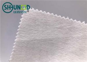 China White Polyester Tie Interlining Fabric For Silk Tie Shrink Resistant wholesale