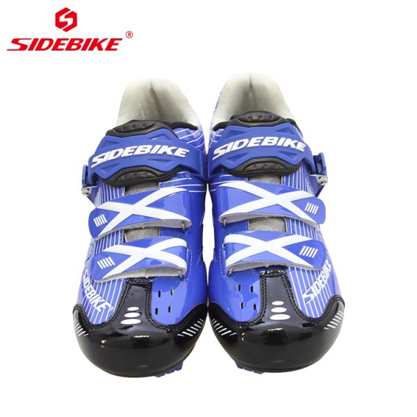 Water Proofing Blue Road Bike Shoes Microfiber Upper With CE / ISO Certification