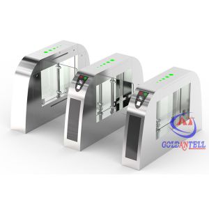China Standard Silver Swing Barrier Gate Ticketing System 600mm Arm Length on sale