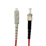 SC To ST/UPC OM4 Multimode Simplex Fiber Optic Patch Cable PVC/LSZH Violet Patch