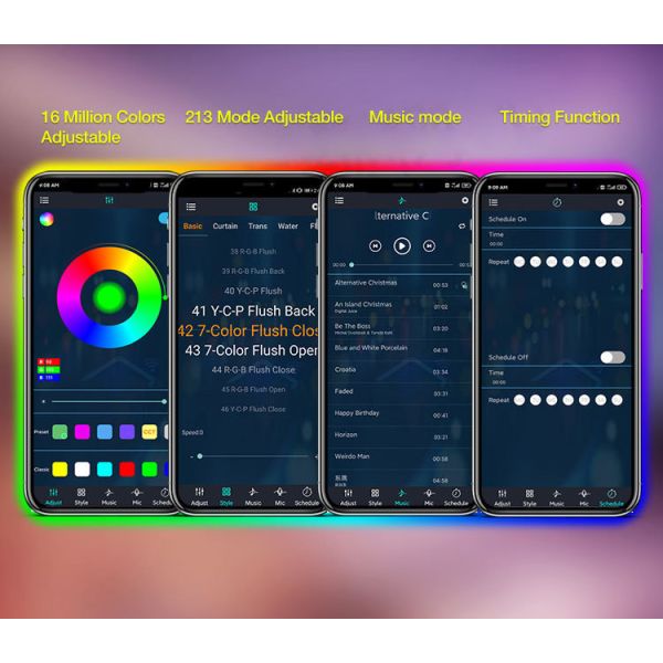 Timing Function LED Holiday Lights Adjustable Stand LED RGB Floor Lamp For Bedroom