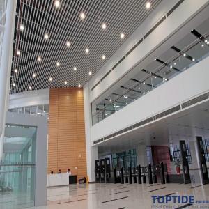 China College Customized Profile Baffle Plank Tailored Timber Wall And Ceiling Covering Board For Airport on sale