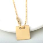Gold Plated Stainless Steel Necklace for your sweater, Stainless Steel Infinity