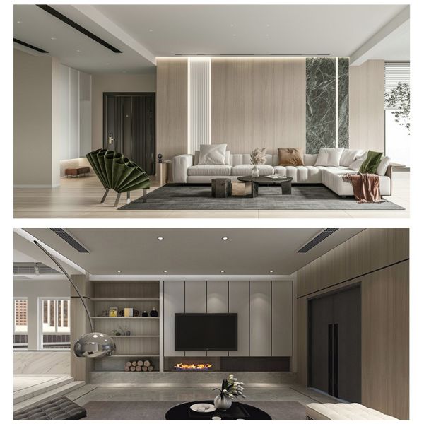 Light Luxury Style Fireproof And Mothproof Wood Grain PVC Bamboo Charcoal Fiber Board