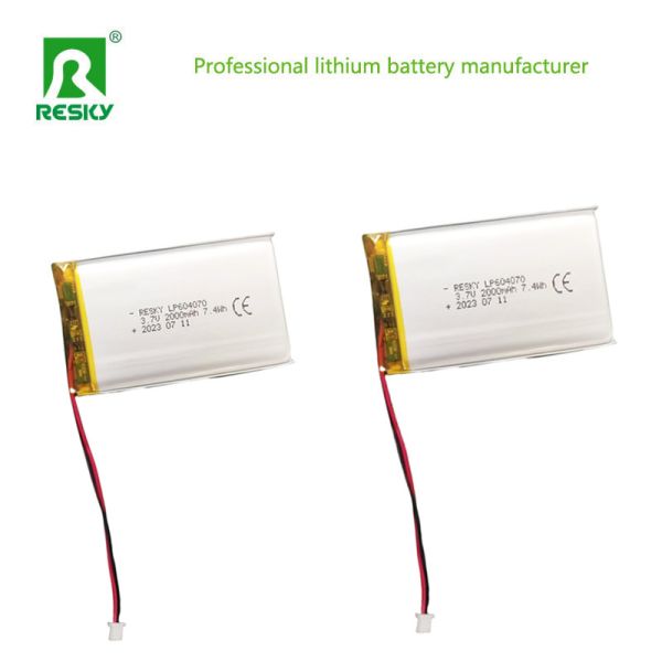 604070 Lithium Polymer Battery Cell 3.7v 2000mAh Power Lipo Batteries For Consumer