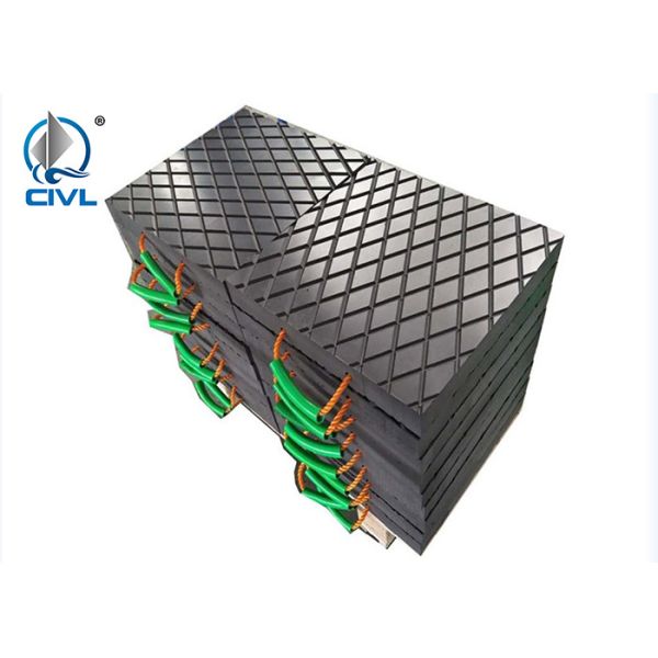 Crane Wear Pad / UHMWPE Cushion Block / Crane Pump Truck Outrigger Base Plate Anti Skid Wear Pad