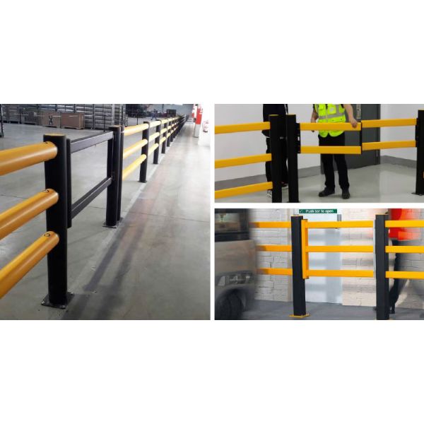 Flexible Pedestrian Barrier  Anti-Collision Guardrails Warehouse Safety Barrier Traffic Guardrails