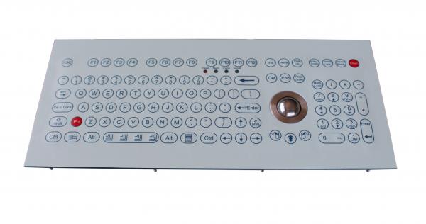 Quality Flat scrachproof industrial membrane keyboard with trackball and functional keys for sale