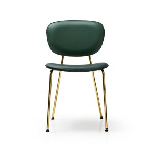 Buy cheap Green Elegant Leather Dining Chairs / Small Stackable Olga Dining Chair from wholesalers