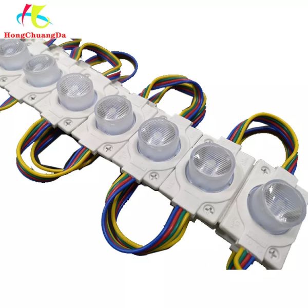 SMD3030 Single LED Module RGB With Lens 46*30mm 110 Lumen Tri Color