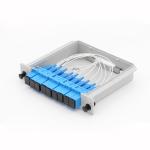FTTH 1x8 LGX Box Type Splitter SC APC UPC Fiber Optic PLC Splitter ABS Cassette