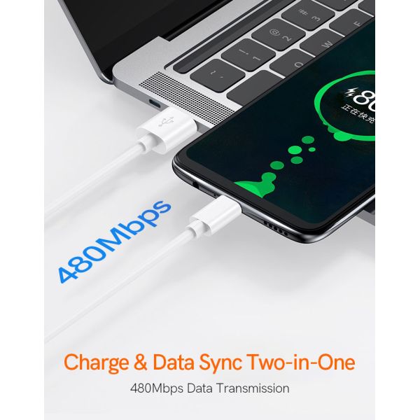 PVC 20AWG USB Type C To USB Type A Cable Data Sync