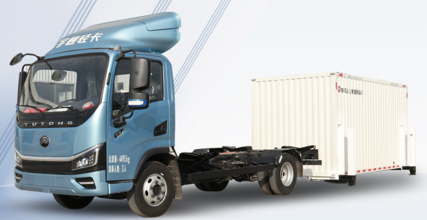 10 Ton 19cbm 45cbm 59cbm Electric Cargo Truck With Demountable Body And Outriggers