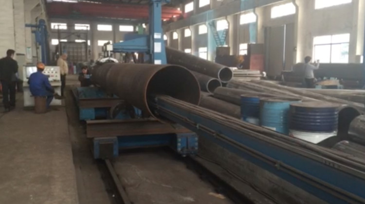 China 12m Length CNC Pipe Making Machine With Lincoln Welding Source wholesale