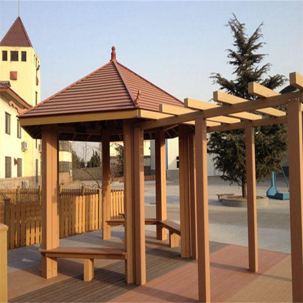 Waterproof WPC Composite Deck Pergola Wood Plastic Composite Modern Redwood Pergola