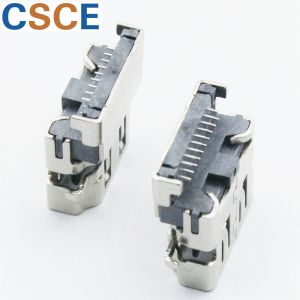 Gold Plated 90 Degree HDMI Connector , High Wearing Right Angle HDMI Connector