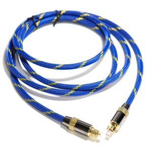 Buy cheap Toslink Didital Optical Cable Plated Golden 4K Port woven Blue Rope Coaxial HiFi from wholesalers
