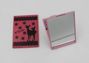China Pocket Size 1 Side Rectangular Plastic Makeup Mirror / Small Cosmetic Mirror wholesale