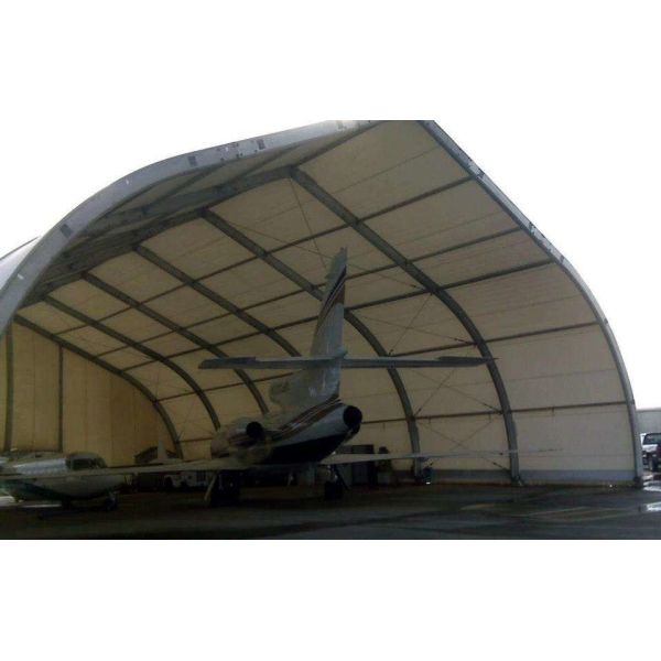 Quality Curve Airplane Tent , Aluminum Structure Tent With Automatic Or Manual Lifting Door for sale