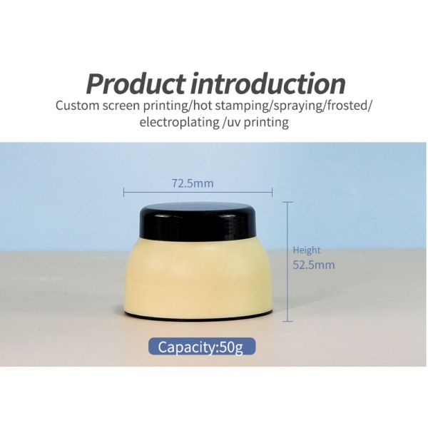 Empty PP Cosmetic Jars Transparent Wide Mouth Plastic Container With Lid