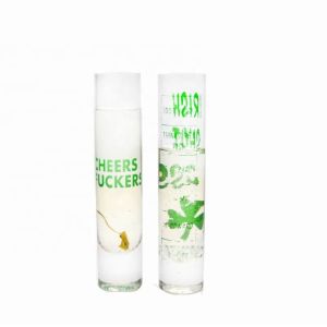 Long Sparkling Crystal Cocktail Glasses With Color Decal