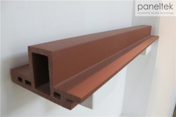 Quality Triangular Form Terracotta Baguette System , Architectural Sunshade Louvers for sale