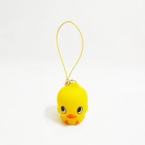China Novelty Eco-friendly soft PVC Yellow duck Keyring gifts for Decoration on sale