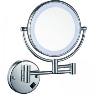 China LED Hotel Magnifying Mirror Hotel Amenities Supplies Wall Mounted Makeup Mirror wholesale