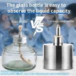 Glass Alcohol Lamp Set Lab Alcohol Burner Lamp 150ml Glass Alcohol Lamp And