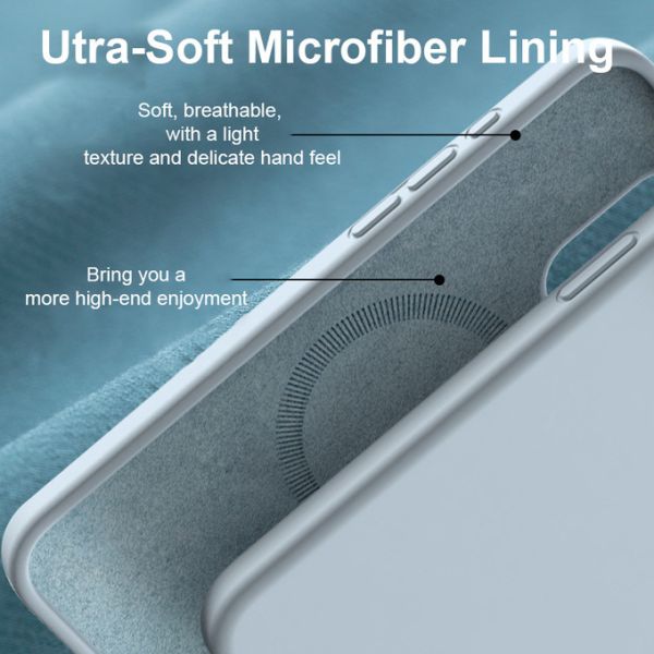 Soft Microfiber Lining Real Silicone Cell Phone Case Mobile Cover Anti Fingerprint