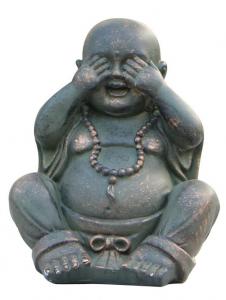 China Fiber And Resin Lucky Laughing Indoor Buddha   for Indoor Outdoor Winter Decorations on sale