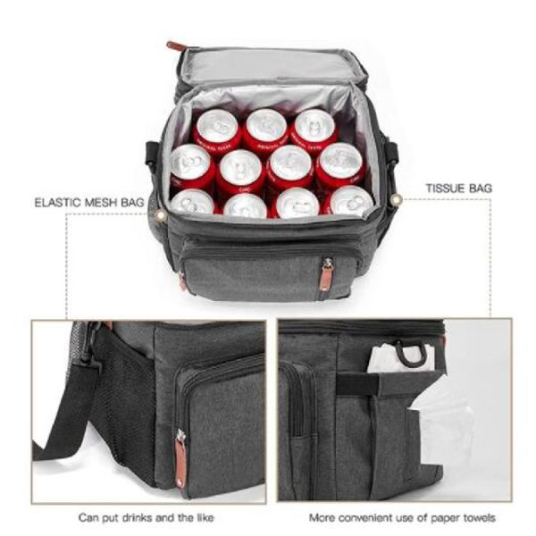 Multifunctional Picnic Insulated Tote Outdoor Portable Cooler Lunch Bag
