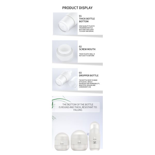 Portable travel set cosmetics skincare packaging eye cream jar body lotion bottle