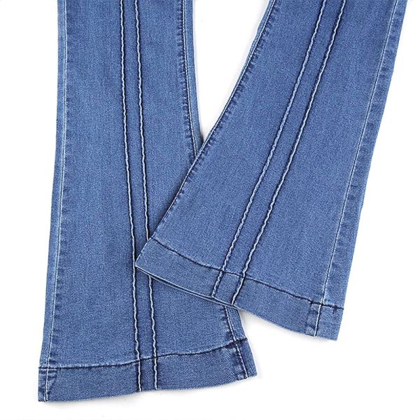 Factory customized European Skinny Wide Leg Micro Flared woman Jeans